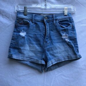 Hollister denim high waisted shorts